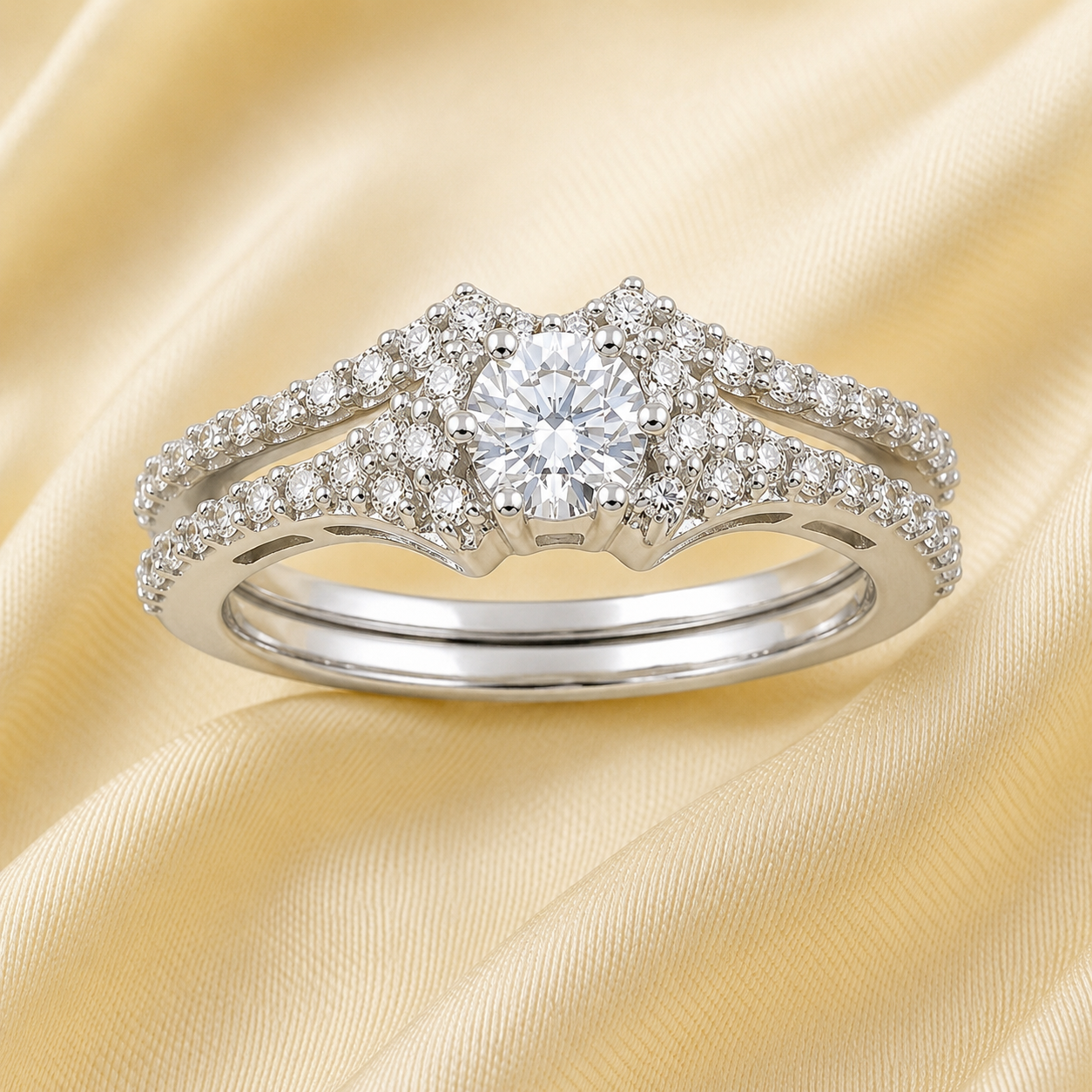 Celestial Crown Diamond Engagement Ring
