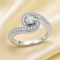 Infinity Halo Diamond Engagement Ring