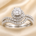 Aurora Wave Diamond Engagement Ring