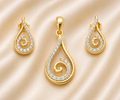Little Swirl Diamond Kids Pendant Set