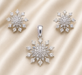 Snowflake Spark Daily Wear Pendant Set