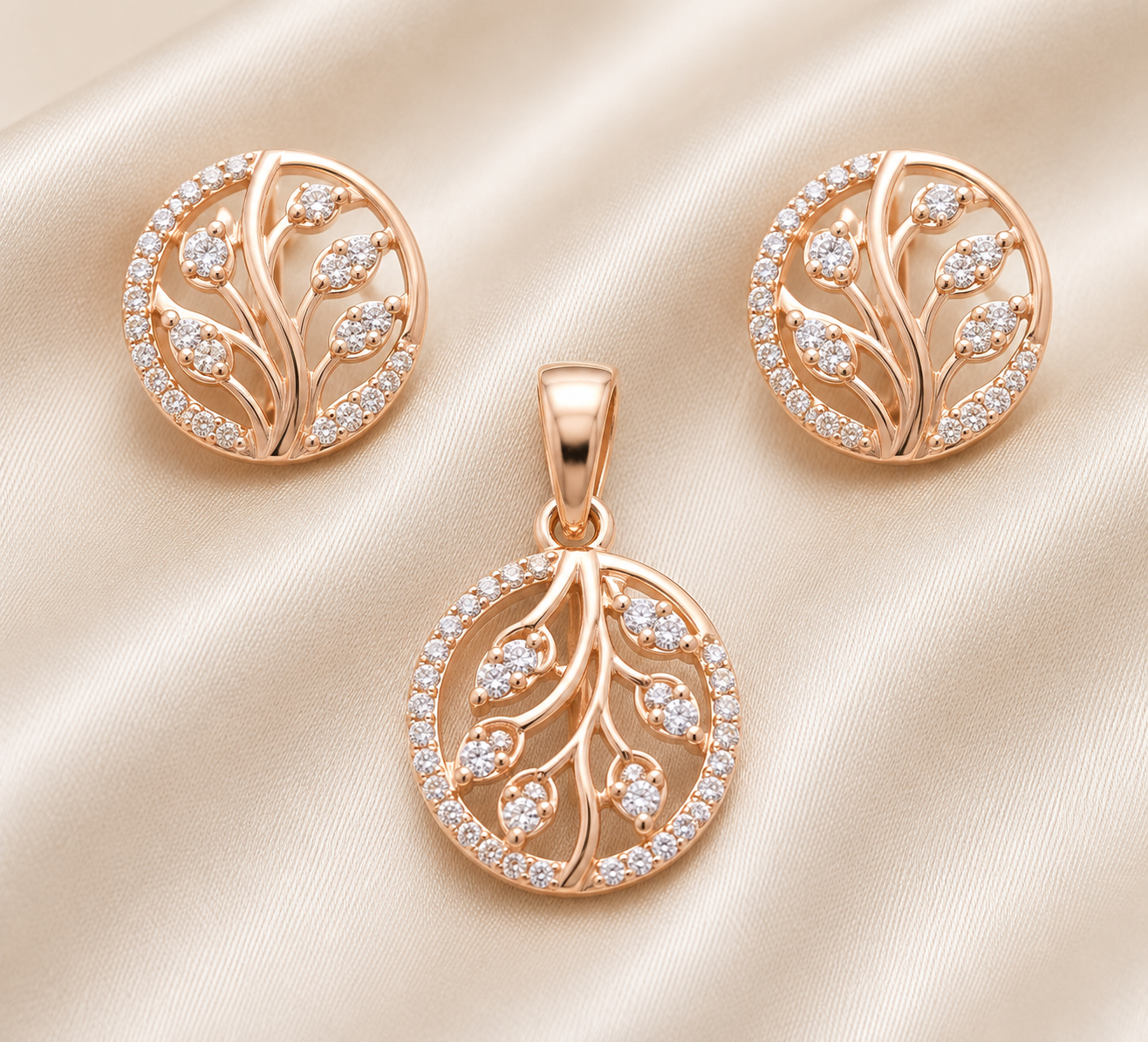 Nature Glow Diamond Pendant Set