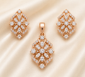 Royal Bloom Diamond Pendant Set