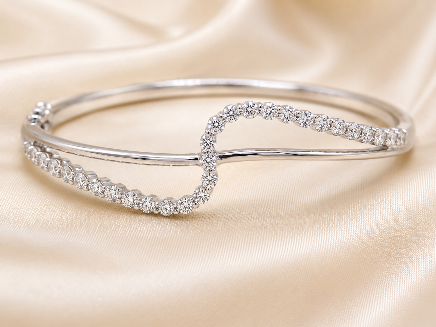 Infinity Grace Diamond Bridal Bangle