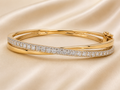 Regal Grid Diamond Bridal Bangle