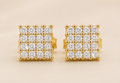 Sparkle Square Diamond Kids Stud Earrings