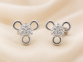 Twinkle Clover Diamond Kids Stud Earrings