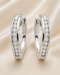 Classic Diamond Hoop Earrings