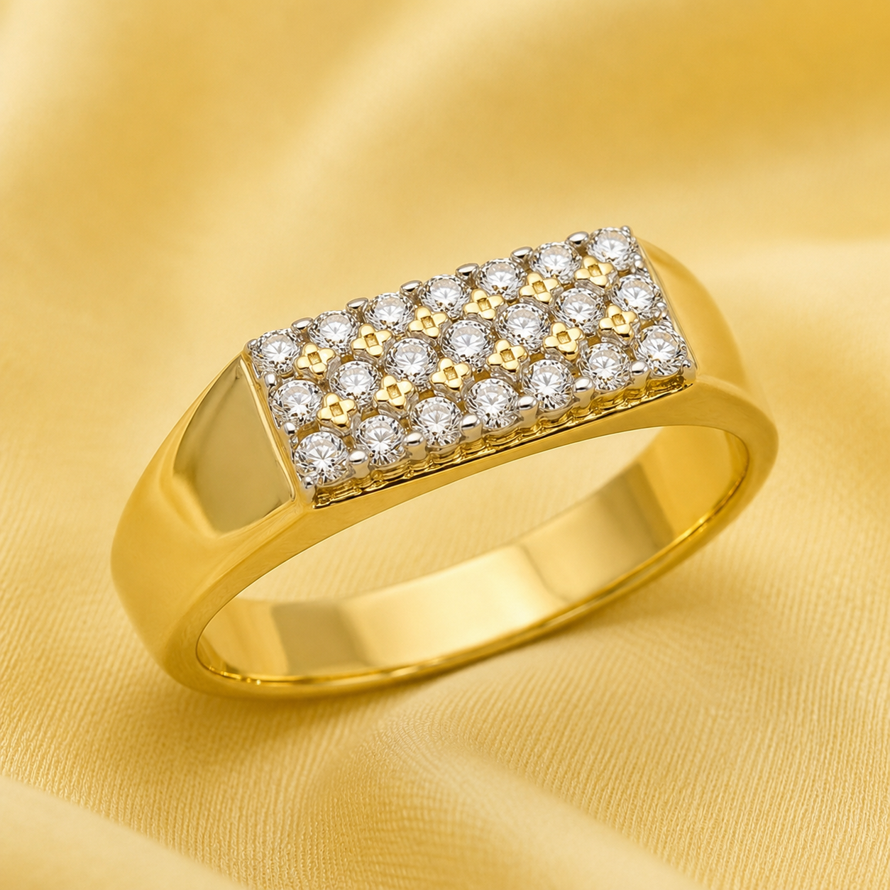 Golden Symphony Diamond Ring