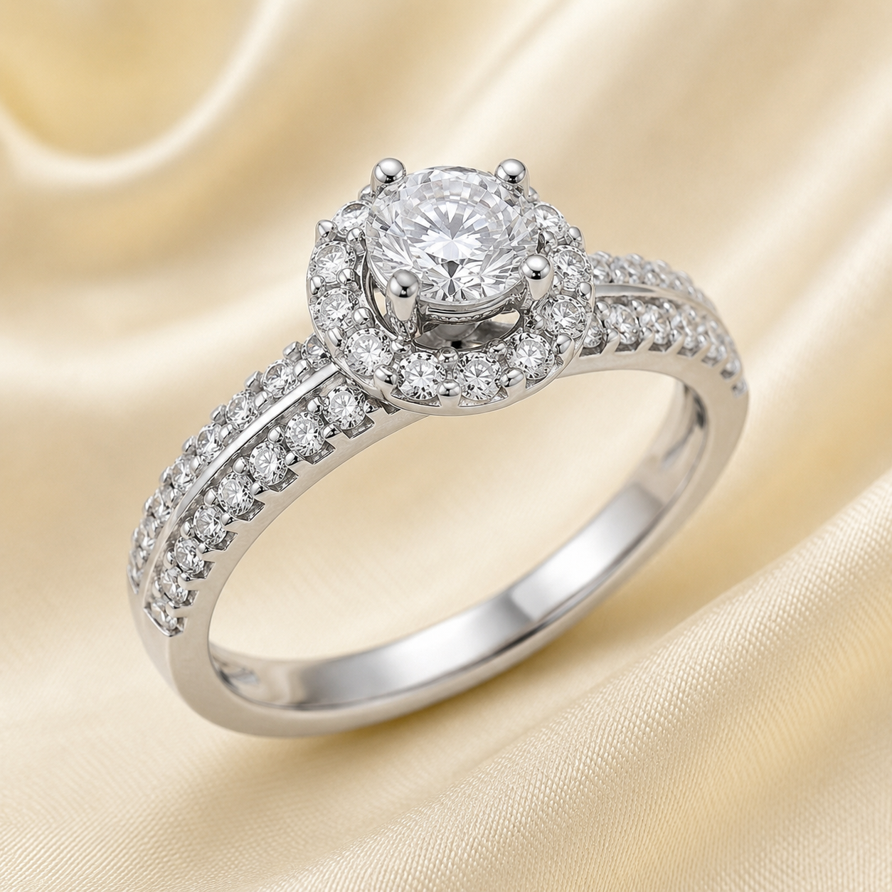 Halo Sparkle Engagement Ring