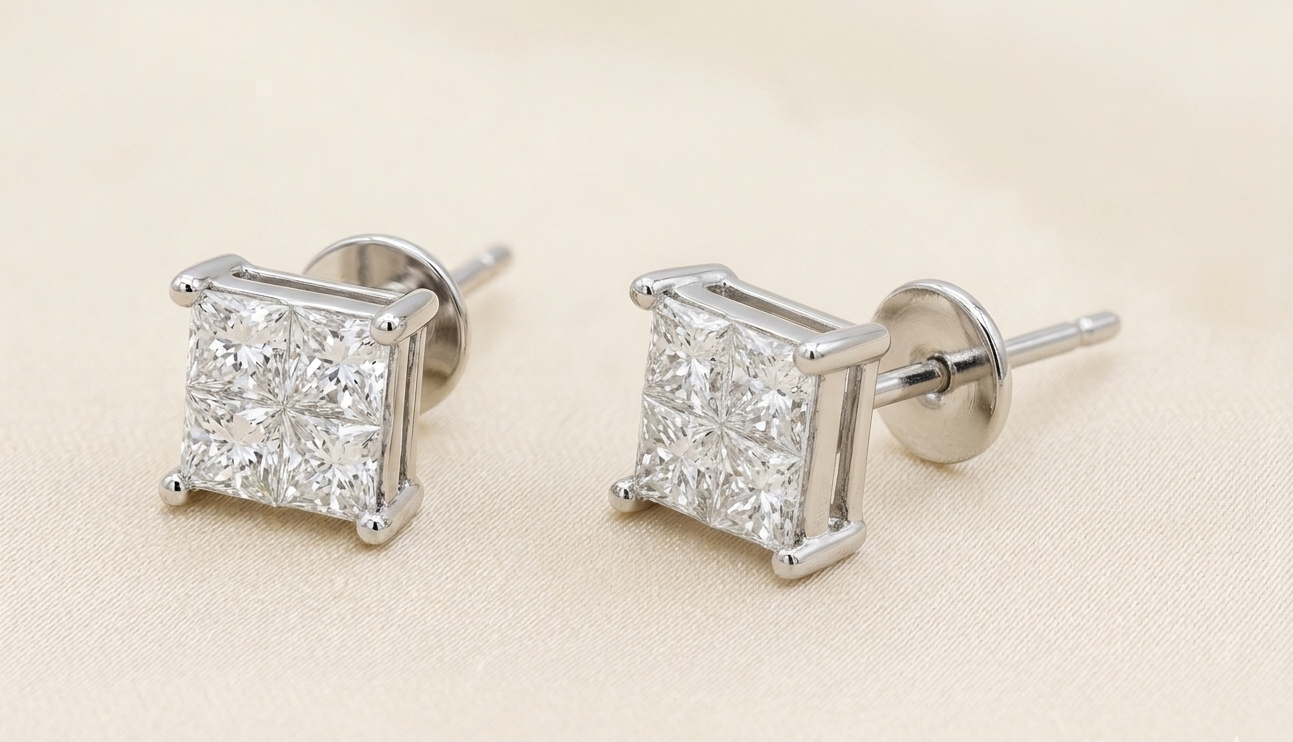 Diamond Earrings.