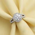Contoured Open-Shank Engagement Ring